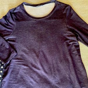 PaperMoon navy and polka dot blouse
